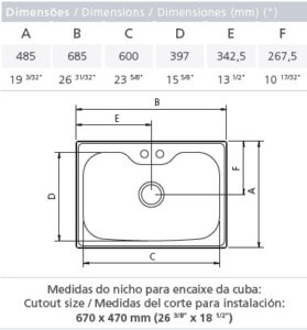 "93806/112 LAVAPLATO MORGANA 685X485 mm"