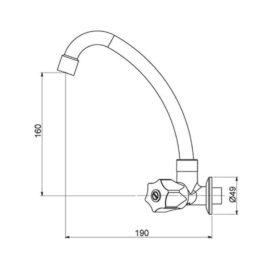 Grifo de Cocina 162 1/2 C-44