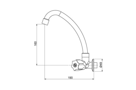 Grifo de Cocina 162 1/2 C-44